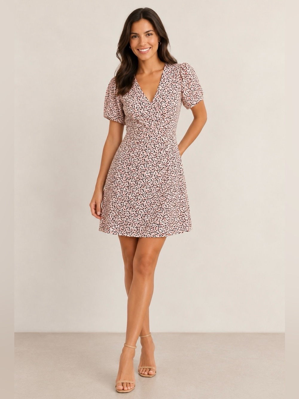 Women’s Floral V-Neck Short Sleeve Dress
